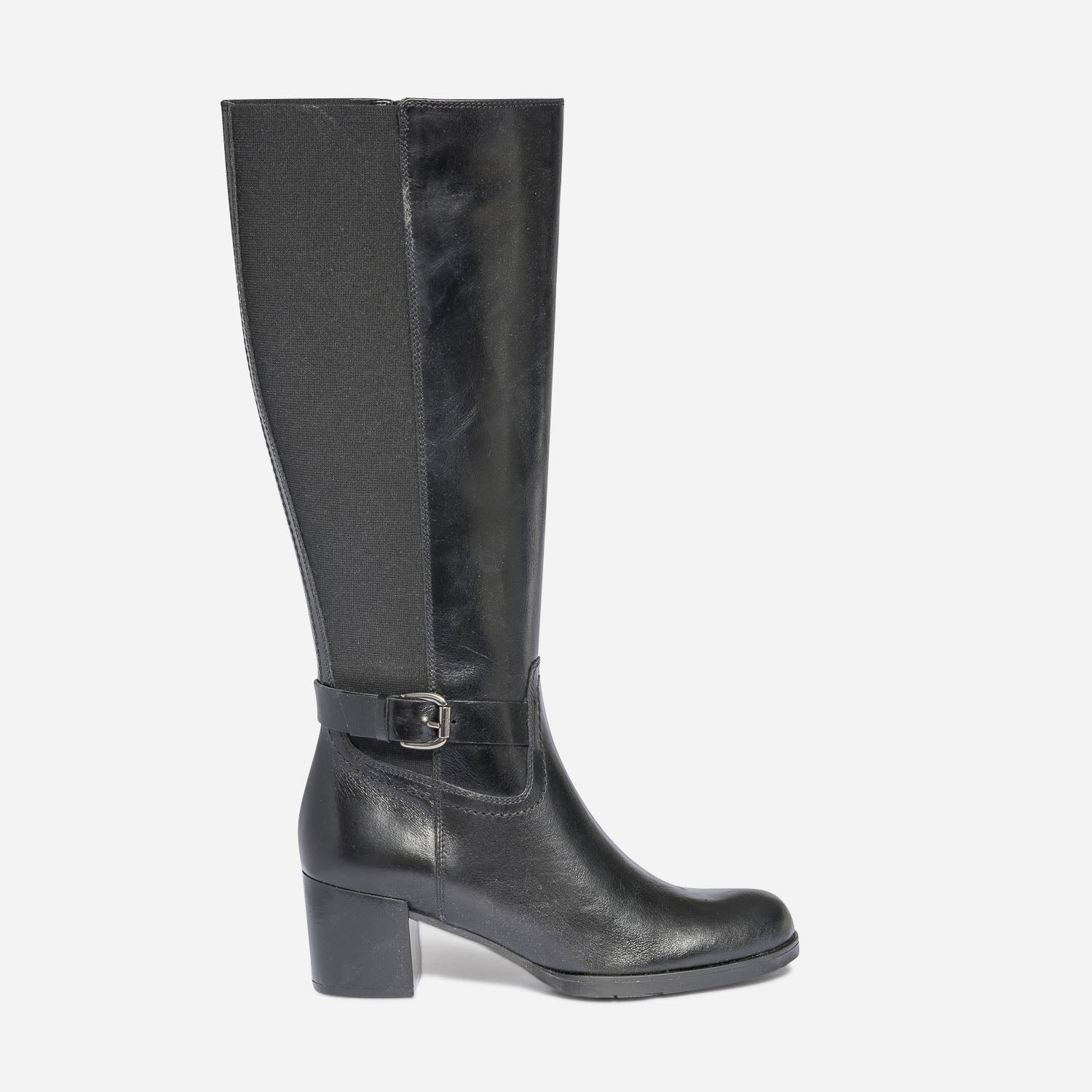 bottes-mollets-fins-099zxh-1.jpg Botte à talon noire en cuir pour mollet fin – Image 1