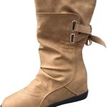 ZYUEER Bottes Femme Hiver Petit Prix Haute Qualité AméLioré Pas Cher,Femmes Bas Bottes Dames Chaussures Plate Forme Boucle Lacets (35 EU(36 CN), Marron) : Amazon.fr: Mode