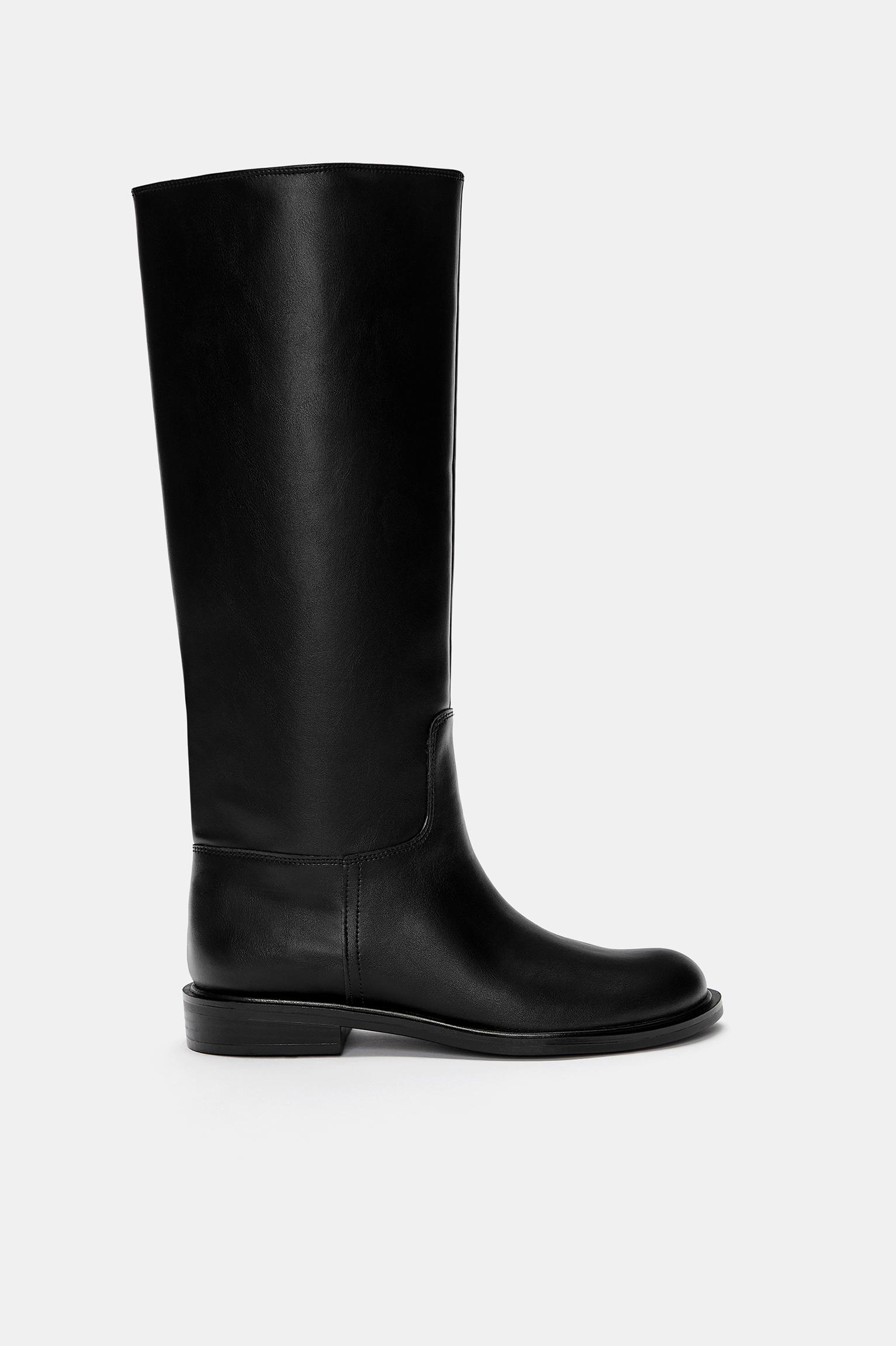 bottes-plates-231mjz-1.jpg Bottes hautes plates | Pull&Bear France – Image 1