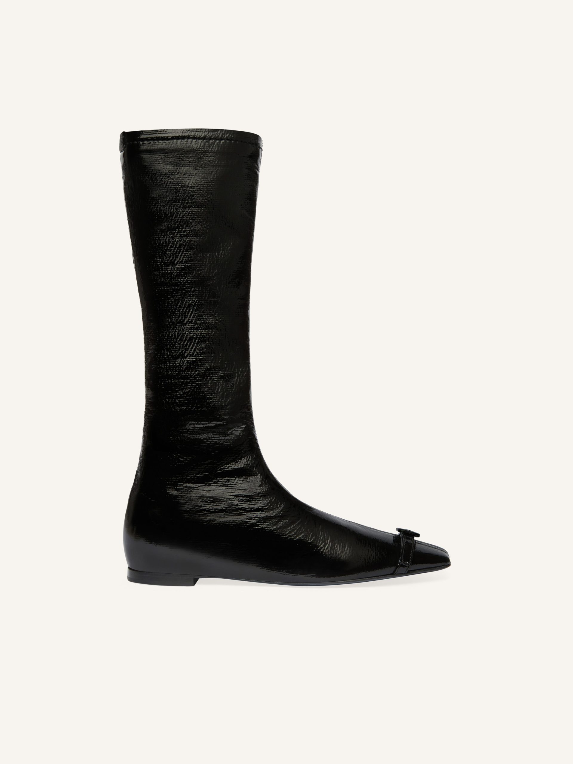 bottes-plates-913sij-1.jpg BOTTES PLATES BOUCLE EN VINYLE courrèges – Image 1