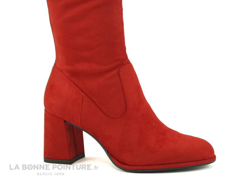 bottes-rouges-053yfs-1.jpg Achat chaussures Tamaris Femme Botte, vente Tamaris 1 25525 43 RED Botte Femme rouge stretch Talon haut – Image 1