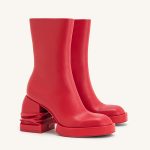 Bottes à plateforme Saylor à bout rond Rouge 36 | EU