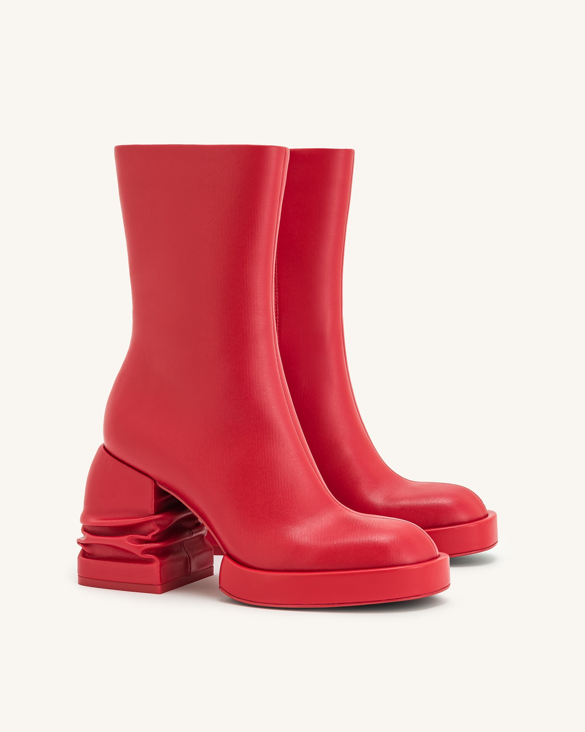 bottes-rouges-351pwr-1.jpg Bottes à plateforme Saylor à bout rond Rouge 36 | EU – Image 1
