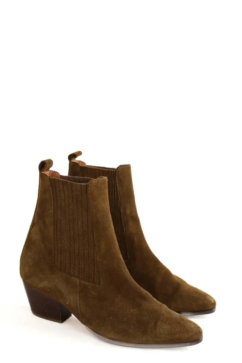 bottes-sandro-096cku-1.jpg Boots western kaki – Image 1