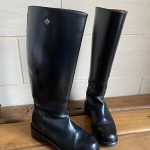 Superbes Bottes Hautes Sandro Taille 36 Cavaliere Militaire Cuir Noir Logo Dore | eBay