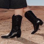 Santiags en cuir Femme Noir