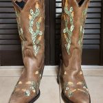 Bottes cuir brodé CACTUS style santiag YACAMIM