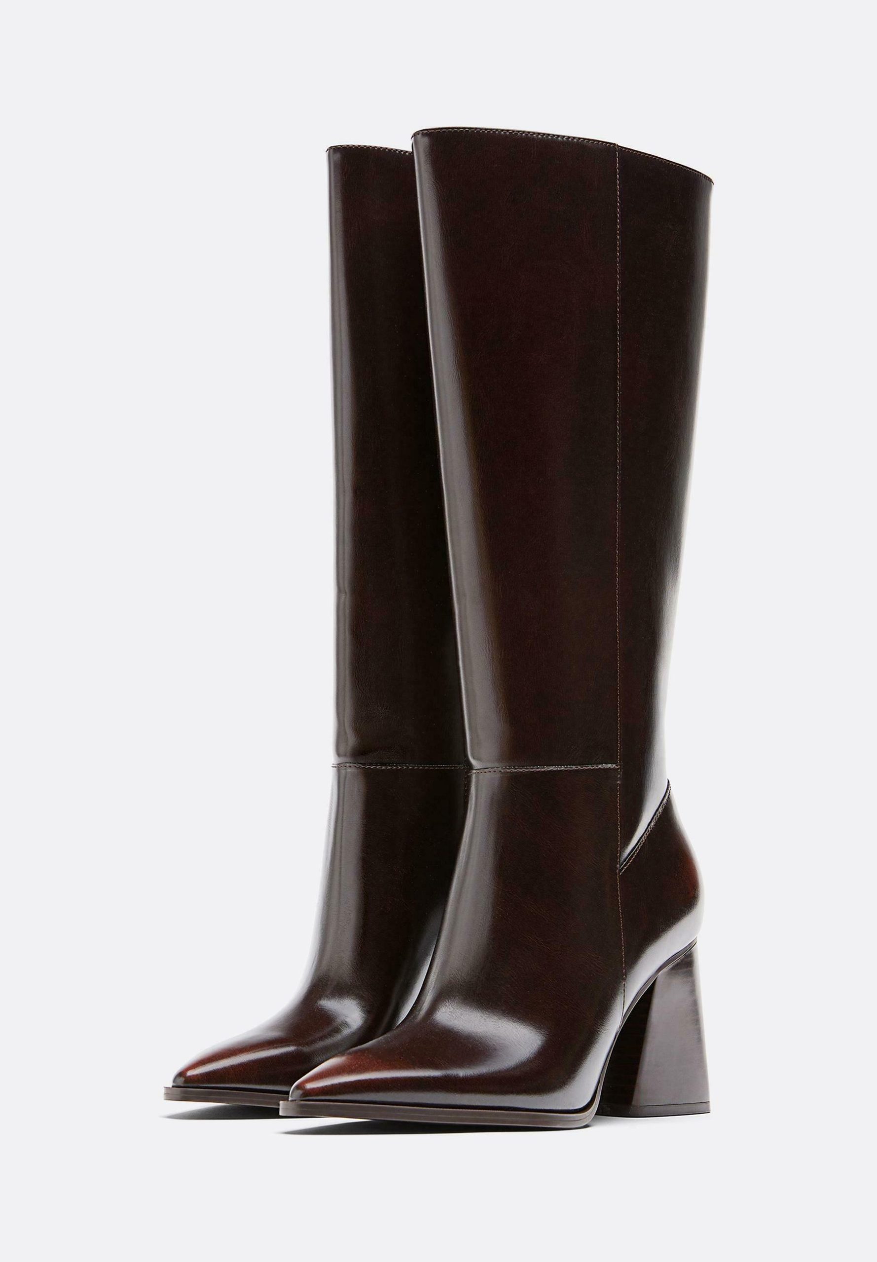 bottes-stradivarius-459mmt-1.jpg Stradivarius Bottes à talons hauts brown/marron ZALANDO.FR – Image 1