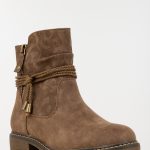 Bottines plates femme taupe (36 41)