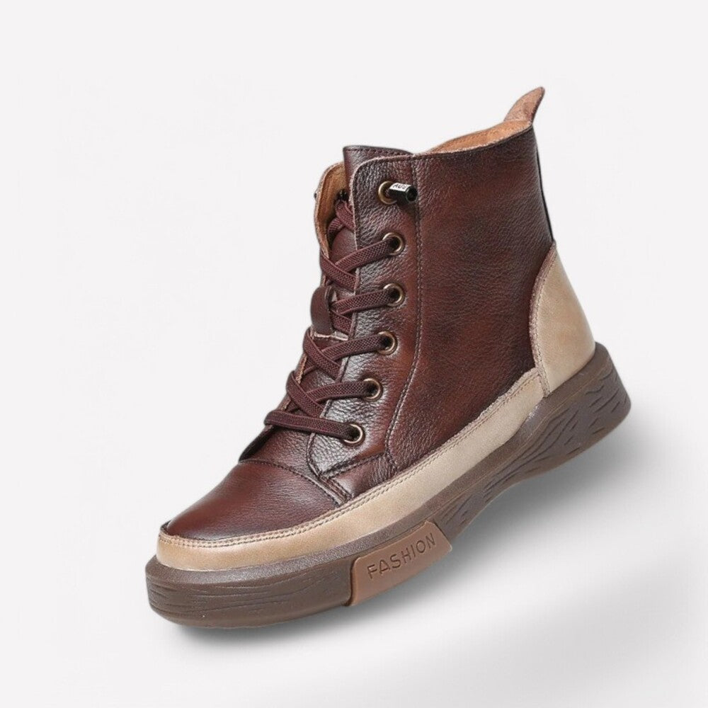 bottines-femme-plate-269oui-1.jpg Bottines femme plates marron – Image 1