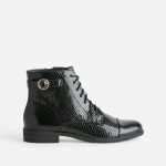 Bottine noire effet python