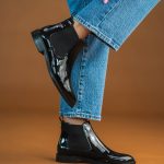 Bottines Plates Bottines Noires Chelsea Femme Bottines Noires Bottes Plates En Cuir Boots Botte Noir Femme