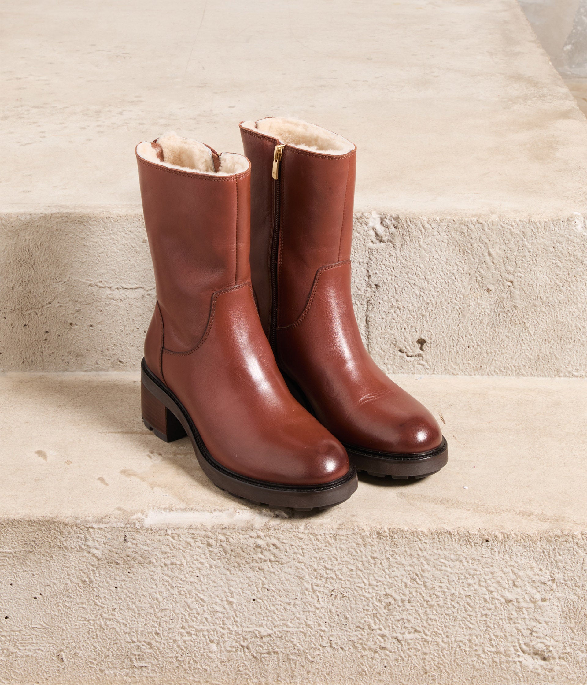 bottines-fourrees-623gre.jpg Boots fourrées Tomette | Mellow Yellow Femme | Mellow Yellow – Image 1
