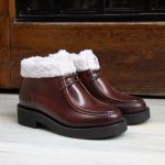 Bottines fourrées basses cuir marron