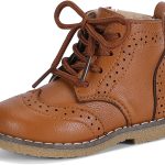 MASOCIO Bottines Enfant Garcon Fille Bottes Enfant Bottine Botte Enfants Garçon Ankle Boots Chaussure Brun Taille 21 (CN 21) : Amazon.fr: Mode