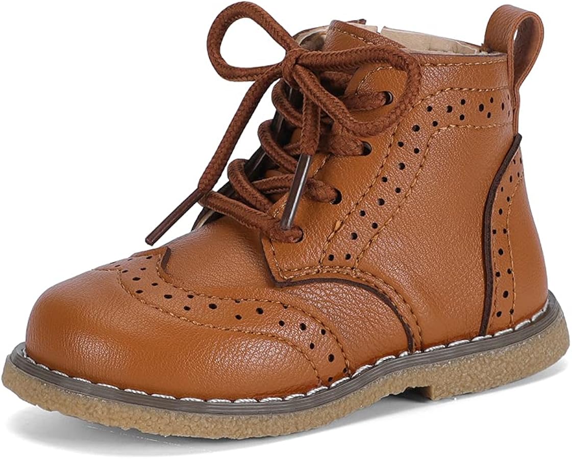 bottines-garcon-113tpp-1.jpg MASOCIO Bottines Enfant Garcon Fille Bottes Enfant Bottine Botte Enfants Garçon Ankle Boots Chaussure Brun Taille 21 (CN 21) : Amazon.fr: Mode – Image 1