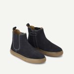 Bottines garçon en suède bleu marine total eclipse | Tape à l'oeil