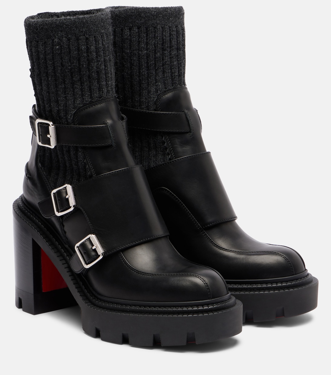 bottines-louboutin-072yme-1.jpg Bottines Cortinetta College 100 en cuir – Image 1