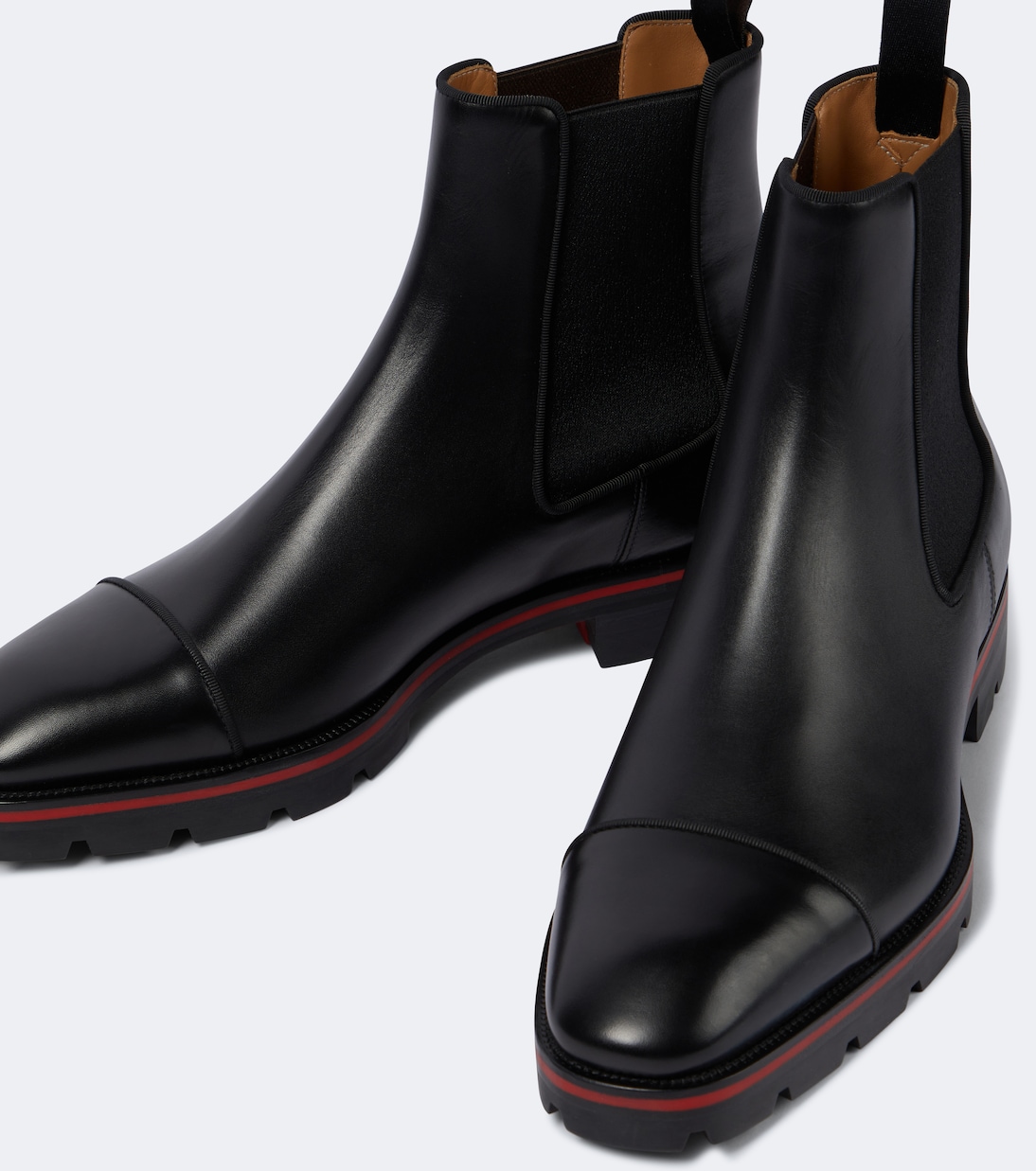 bottines-louboutin-271dww-1.jpg Bottines Chelsea Melon en cuir – Image 1