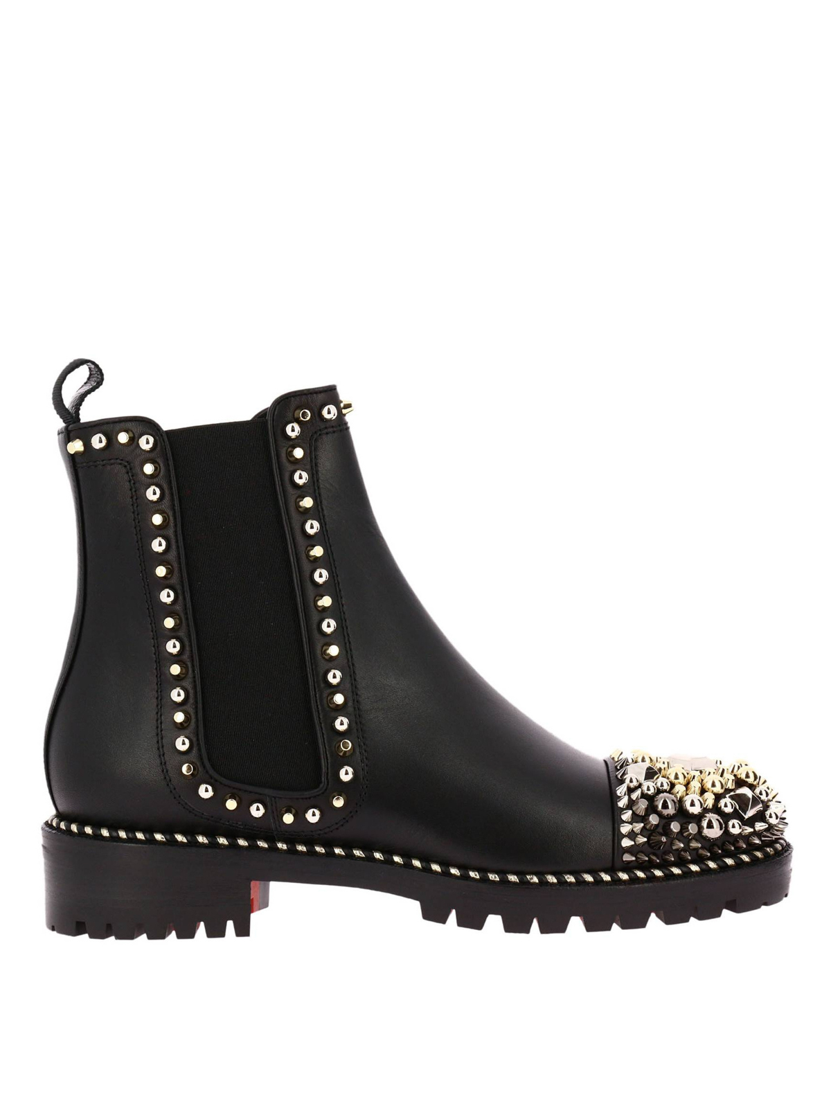 bottines-louboutin-280dgt-1.jpg Christian Louboutin Bottines Chasse A Clou Noir|3170782BK01 – Image 1