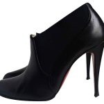 Bottines Christian Louboutin en cuir noir ref.20797 Joli Closet