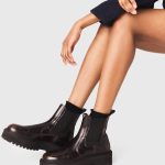 Bottines chelsea marron pour femme | Maje