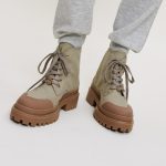 Boots en tissus Argile pour femme | Maje