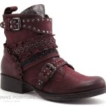Achat chaussures Mjus Femme Boots, vente MJUS 185681 101 0001 Bordeaux Lanieres Chainette Boots