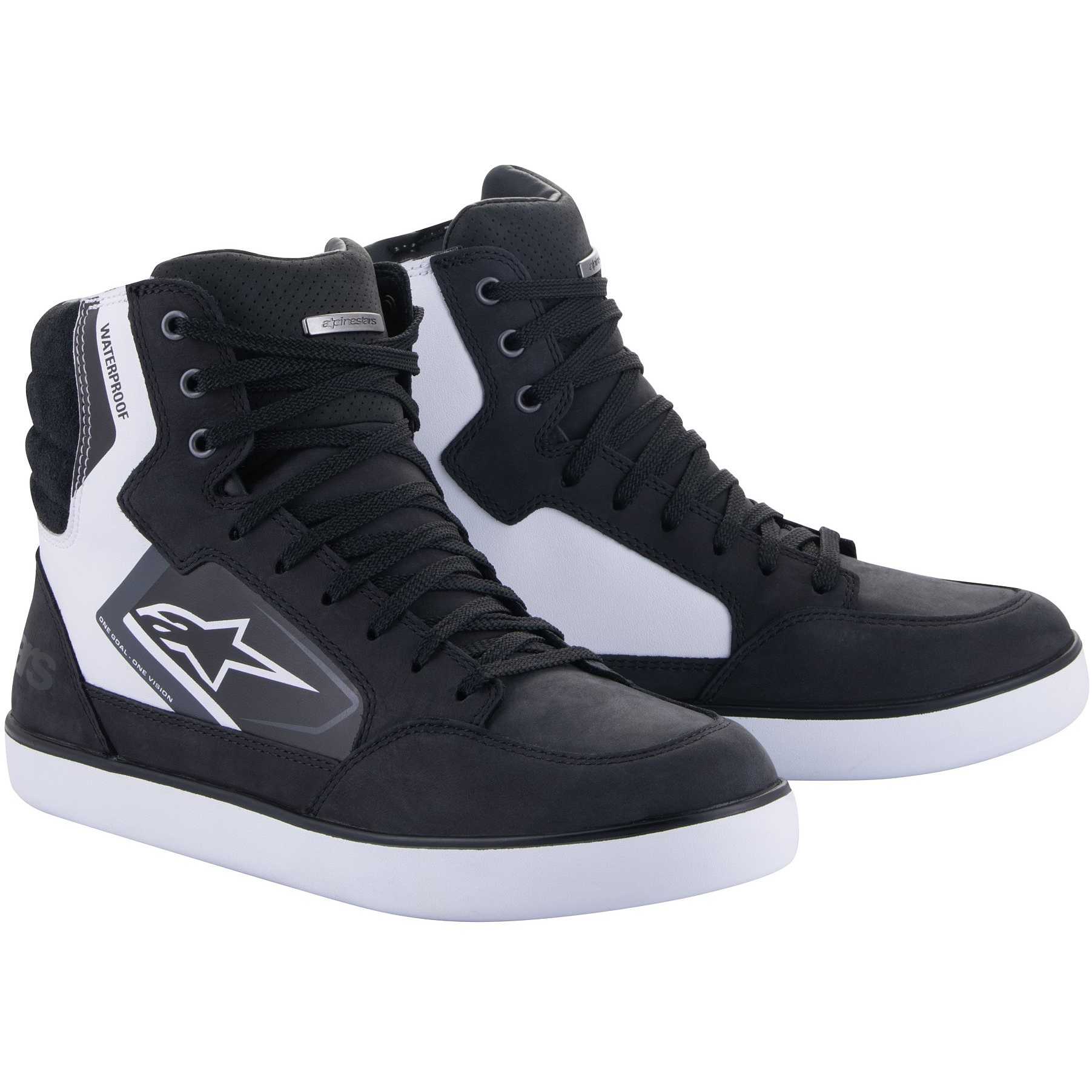 chaussure-de-moto-658euw-1.jpg Chaussure Moto Alpinestars J 6 WATERPROOF Noir Blanc Gris Vente en Ligne Outletmoto.eu – Image 1