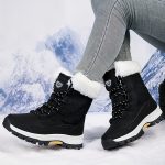 Bottes Neige Femme Chaudes, Imperméables, Antidérapantes – Modèle à Enfiler, Doublure Velours – Hiver Confortable