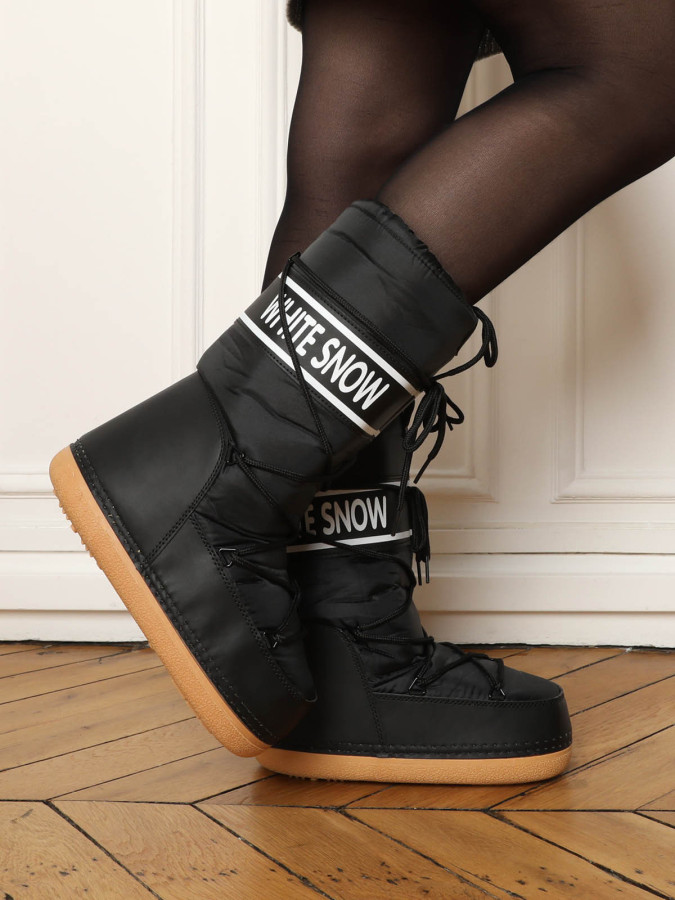 chaussure-de-neige-967sjm-1.jpg Bottes de neige noire "White Snow" – Image 1