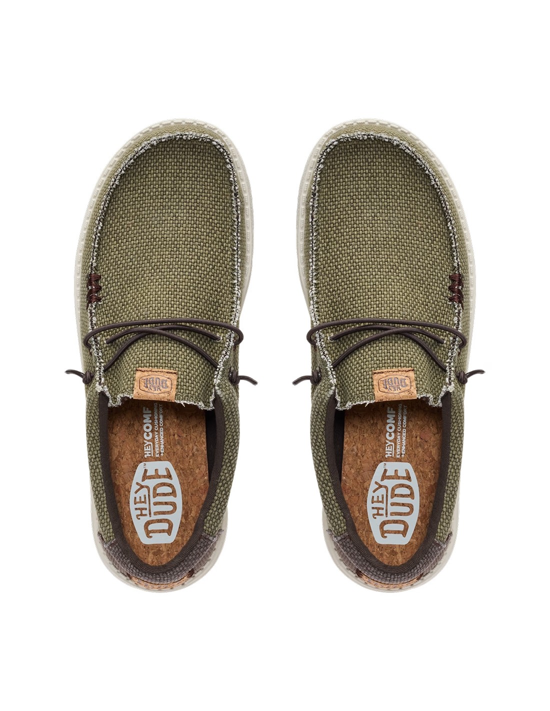 chaussure-dude-homme-651axd-1.jpg Derbies homme Hey Dude Wally Braided burnt olive delicioso brown 40003 3CI Hylton – Image 1