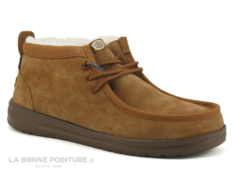 chaussure-dude-homme-949cuc-1.jpg Achat chaussures Hey Dude Homme Boots, vente Hey Dude WALLY Mid gripr warmth brown Chaussure montante marron H – Image 1
