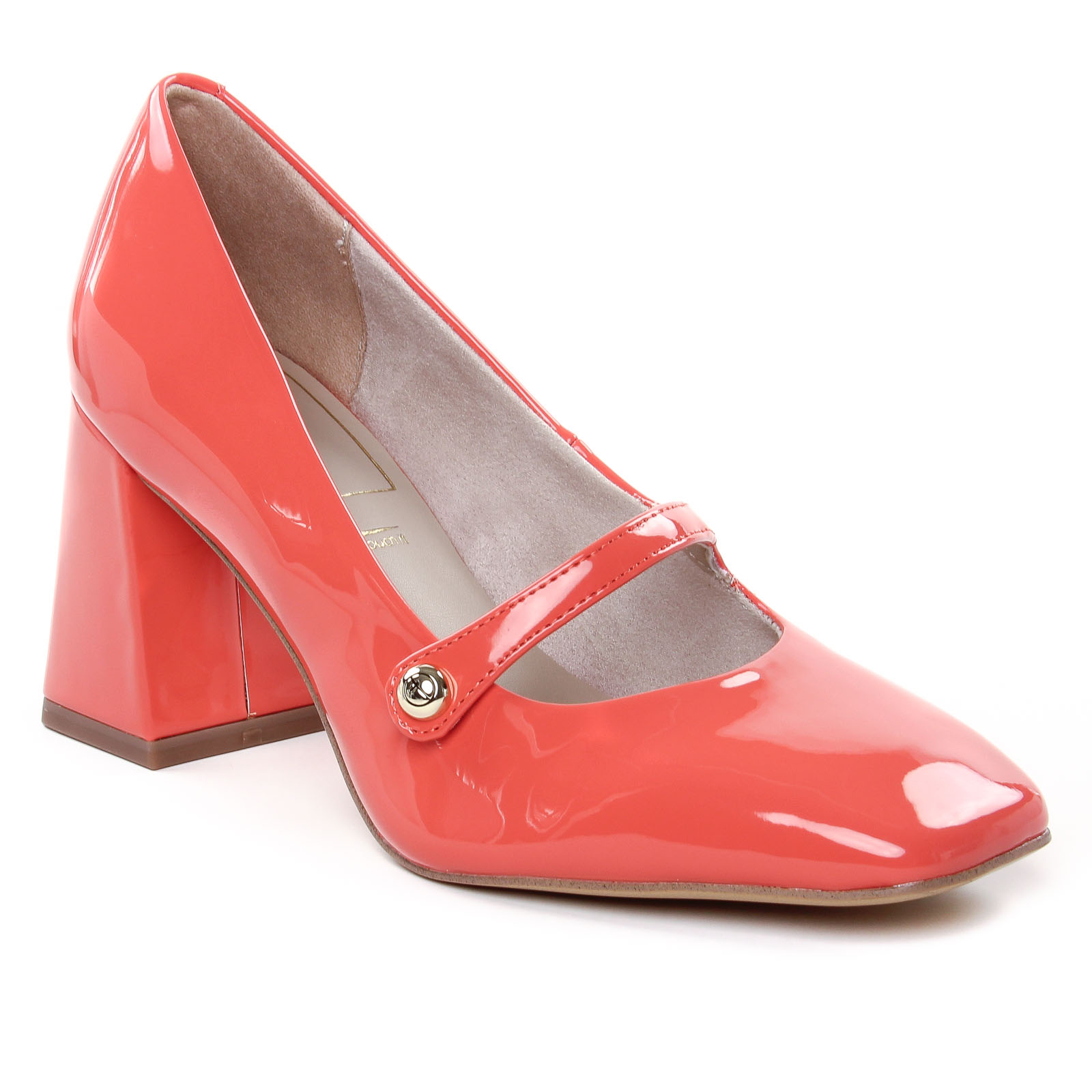 chaussure-femme-talon-095uue-1.jpg Escarpins à talon carré rose orange Tamaris 22437 Orange – Image 1