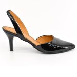 Chaussures à talon Escarpins femme en cuir vernis noir