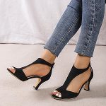 Chaussure Femme Talons Femmes Européennes Et Américaines Mode Retour Zipper Commerce Extérieur Côté Vide Sandales À Talons Hauts Romains : Amazon.fr: ...
