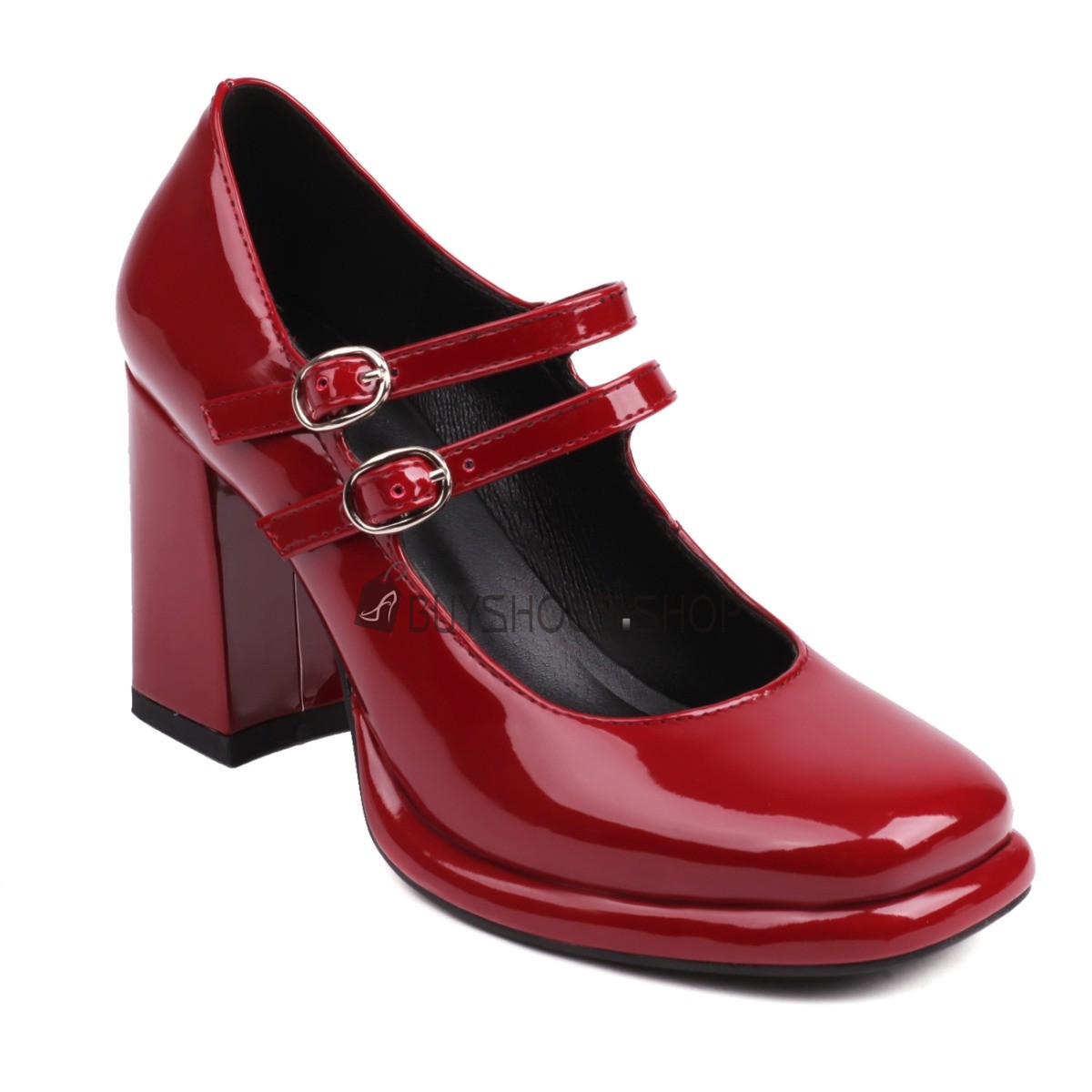 chaussure-femme-talon-616ihc-1.jpg Chaussure Femme Confort Talon Epais Talons Hauts Maryjane Bride Cheville Talons Carrés Bout Carré Moderne Escarpins – Image 1