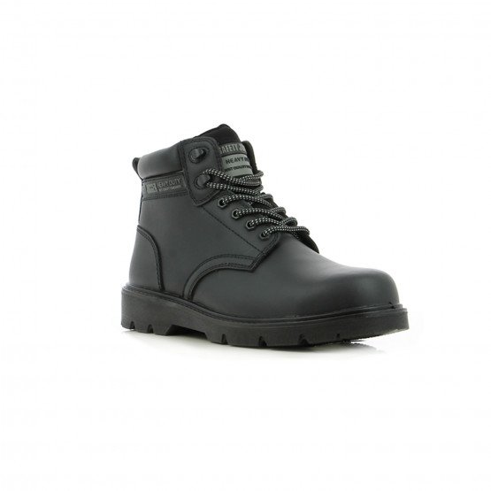 chaussure-haute-homme-957lic-1.jpg Chaussure haute de sécurité S3 professionnelle de travail noire en cuir EN ISO 20345 S3 homme manutention artisan logistique | CHSH31 | L'Echoppe – Image 1