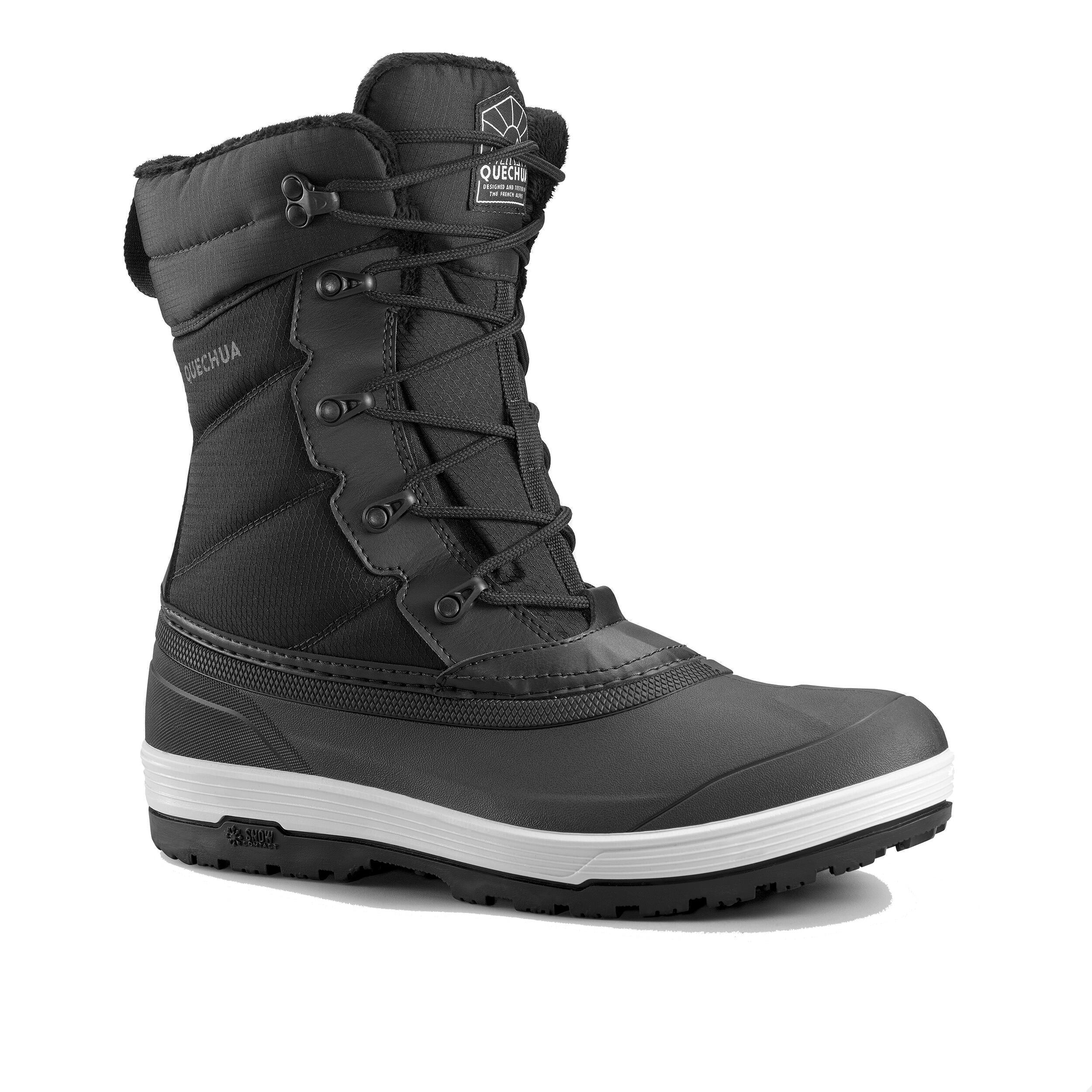 chaussure-neige-homme-619okc-1.jpg Bottes de randonnée neige chaudes et imperméables homme, NH500 noir – Image 1