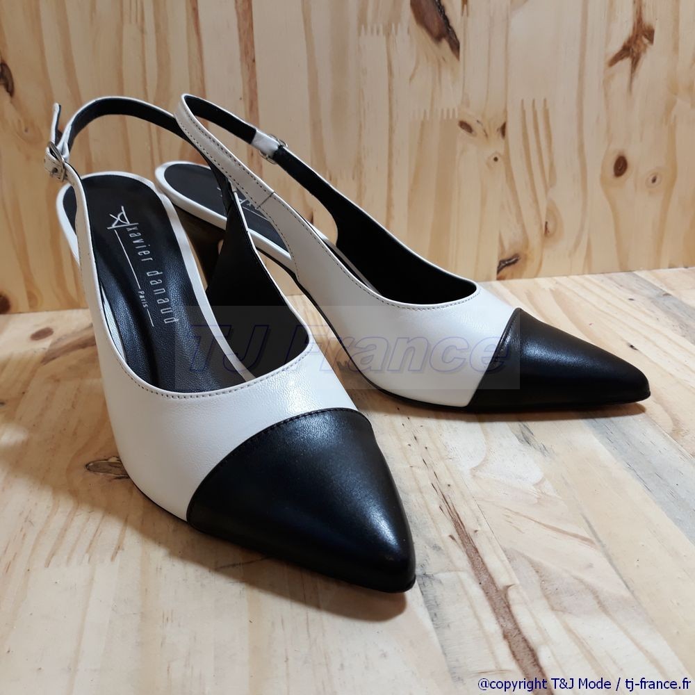 chaussure-talon-femme-597ilg-1.jpg Xavier Danaud Escarpin femme ouvert derrière tout cuir – Image 1