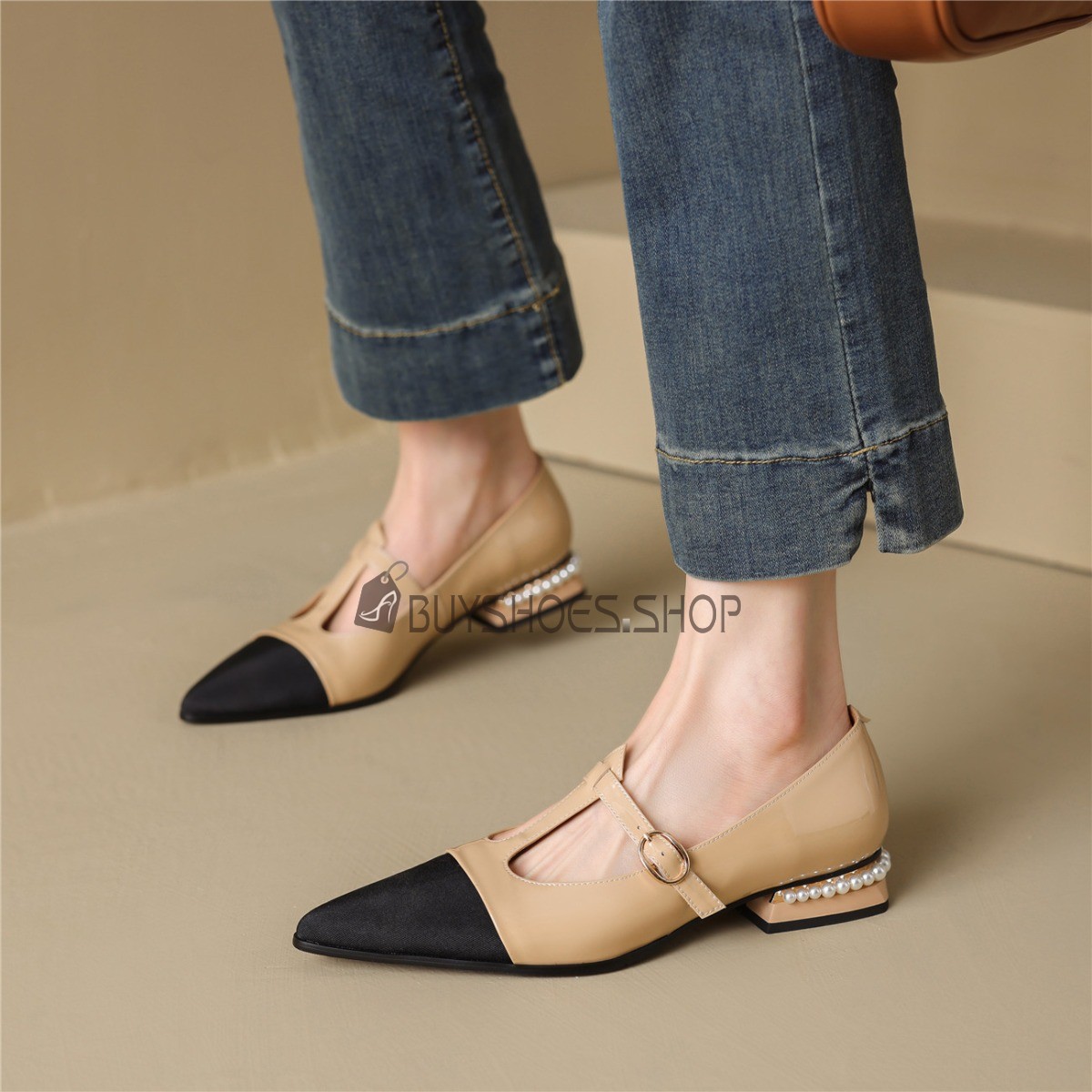 chaussure-talon-femme-772wtp-1.jpg Confort Chaussures Femme Talons Carrés Mary Jane Bride Cheville Petit Talon 3 cm Talons Epais Elegante – Image 1