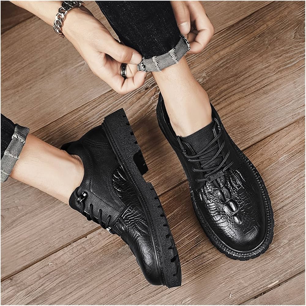 chaussures-de-luxe-homme-427hsh-1.jpg Chaussures pour Hommes Marque de Luxe Hommes Chaussures en Cuir Designer Chaussures décontractées Faites à la Main en Plein air Outillage Bottes Plate Forme Hommes Chaussures Homme Chaussures : Amazon.fr: Mode – Image 1