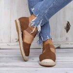 Sandales de Mode d'été pour Femmes, plaques à Bout fermé, Chaussures en Toile, Chaussures de Marche décontractées, Loisirs Confortables, extérieur, ...