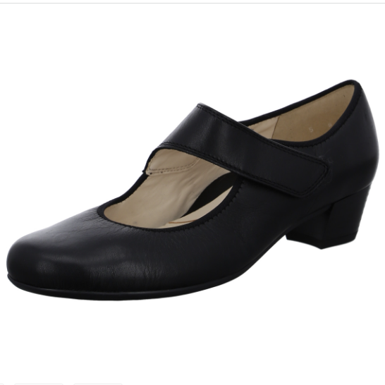 chaussures-femme-petit-talon-188izj.png Chaussures cuir forme baby velcro femme petit talon carre ARAnoir – Image 1