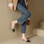 Petit Talon Carré Escarpins Femme Confortable Escarpin Talon Carré Chaussures Escarpins Confortables