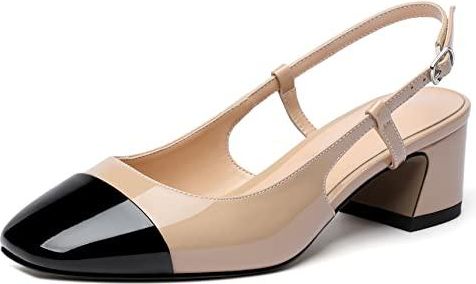 chaussures-femme-petit-talon-599hzi-1.jpg elashe Femme Talon Carré Escarpins Slingback Pumps Petit Talon Confort Chaussure Chic Sandalas Beige EU39 dès 59,99 € sur Stylight – Image 1