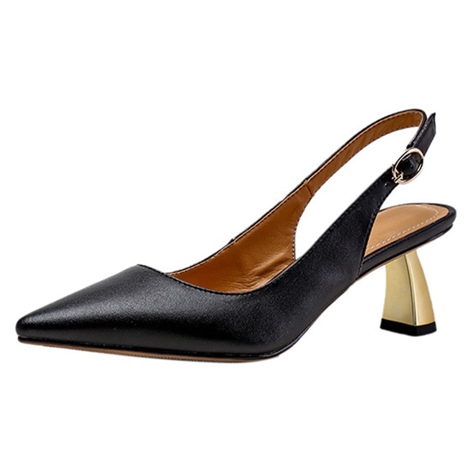 chaussures-femme-petit-talon-875hrk-1.jpg PTKG Escarpins Femme Petit Talon Slingback Bout Pointu Sandale Stilettos Pointue Chaussures À Talons Femme Soiree Mariage 5Cm High Heels,Noir,39EU : Amazon.fr: Mode – Image 1