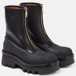 Bottines Raina en cuir en noir – Chloe | Mytheresa