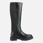 Bottes femme IRIDEA GEOX Cuir Noir D26HRJ semelle épaisse