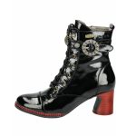 LAURA VITA Bottines à lacets vernis noir/noir métallisé ZALANDO.FR